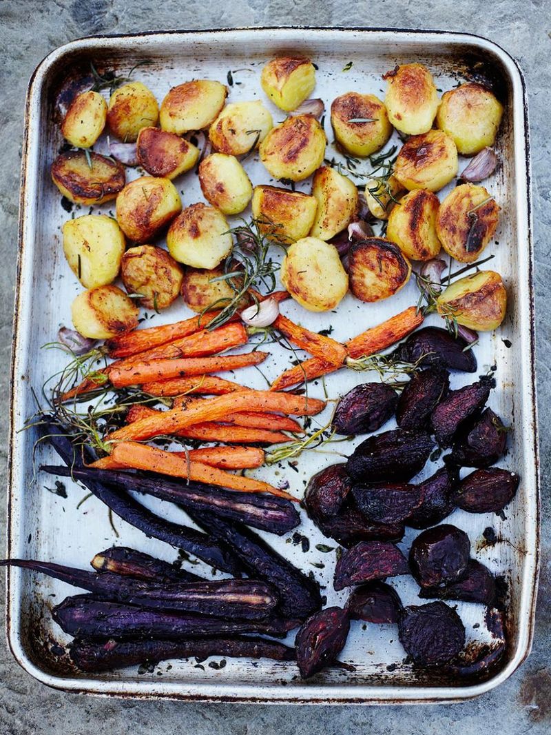 Jamie Oliver Christmas Dinner Honey roasted vegetables
