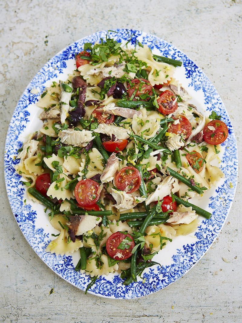 Mackerel pasta salad | Pasta recipes | Jamie Oliver recipes