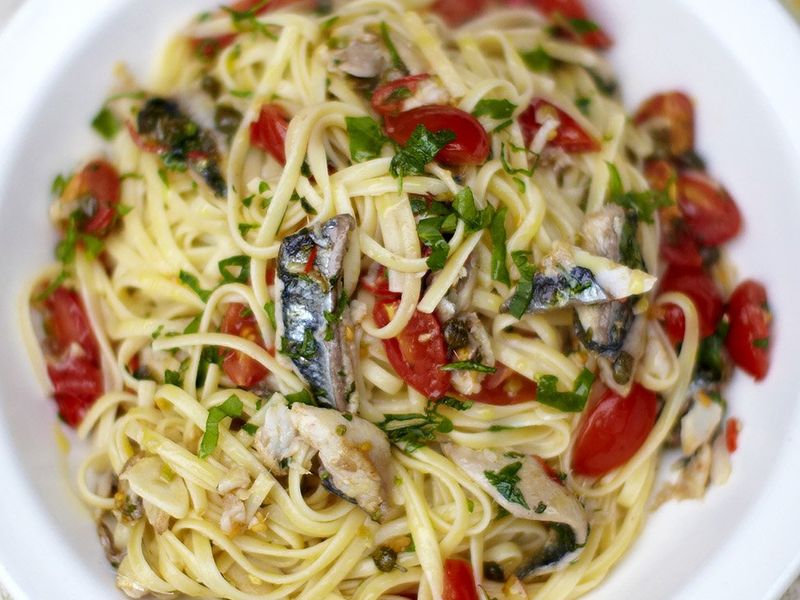 Herring linguine | Pasta recipes | Jamie Oliver recipes