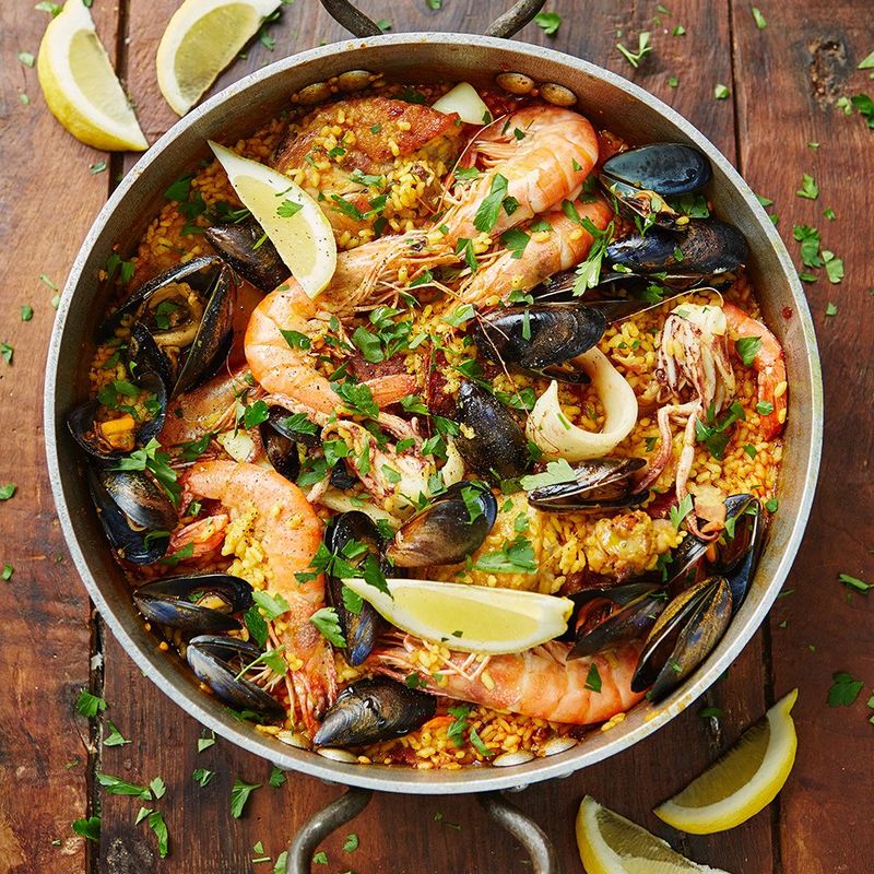 Chicken seafood paella | Jamie Oliver recipes