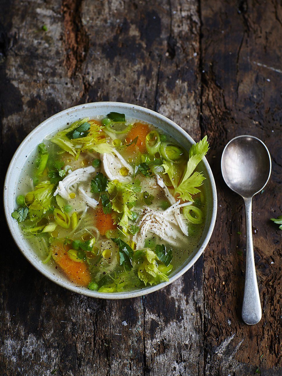 Chicken and store veg soup