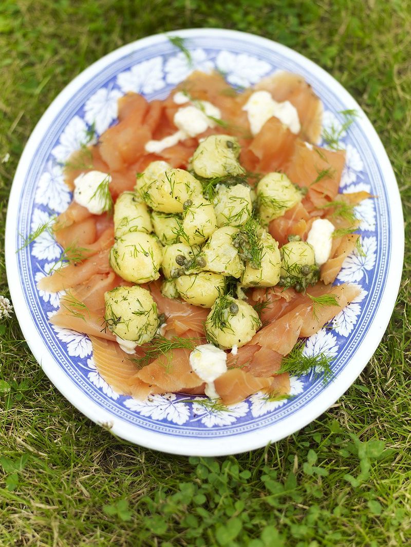 Smoked Salmon Potato Salad Fish Recipes Jamie Oliver Recipes
