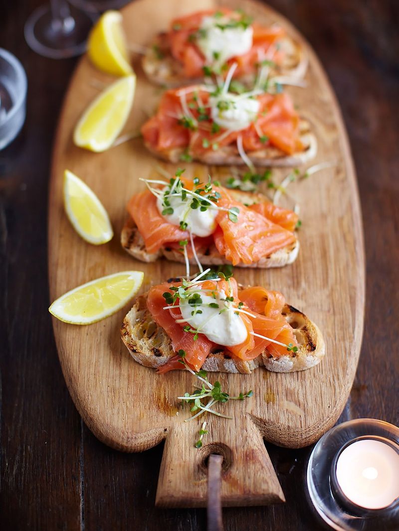 Smoked Salmon on Toast | Fish Recipes | Jamie Oliver Recipes
