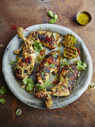 Barbecued Thai-style chicken legs