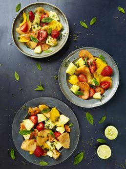 Mint caipirinha fruit salad