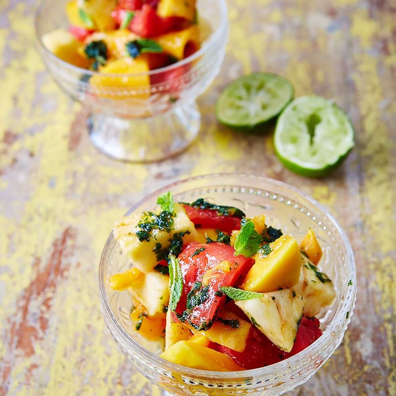 Mojito Fruit Salad - a perfect breakfast or dessert! - Meal Plan Addict