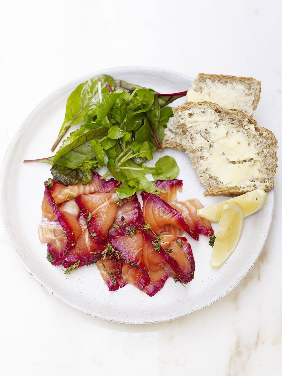 Home-cured beetroot gravadlax