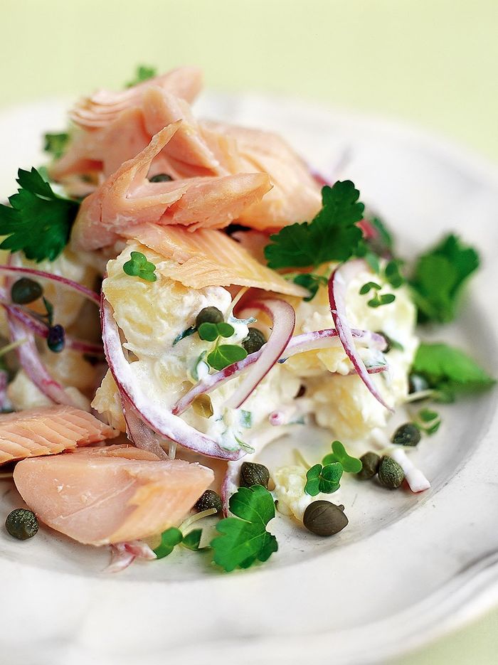 Smoked trout and Jersey Royal salad