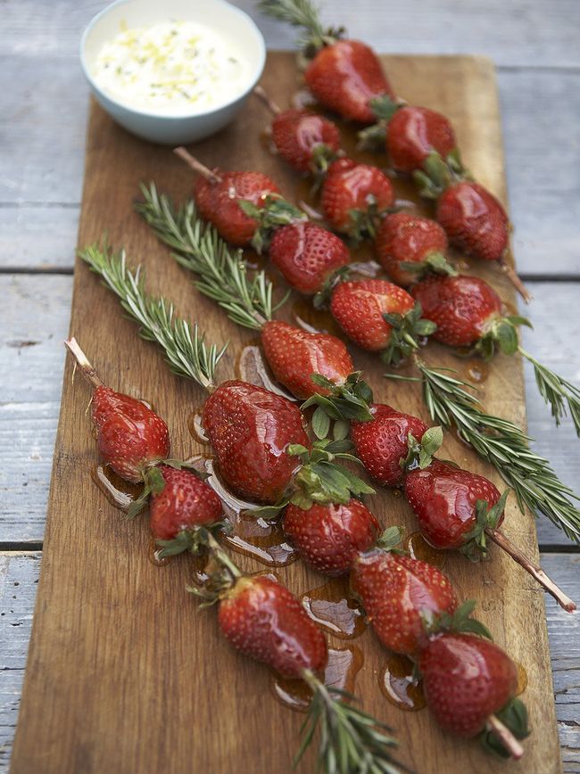 Strawberry Dipping Kebabs | Fruit Recipes | Jamie Oliver Recipes