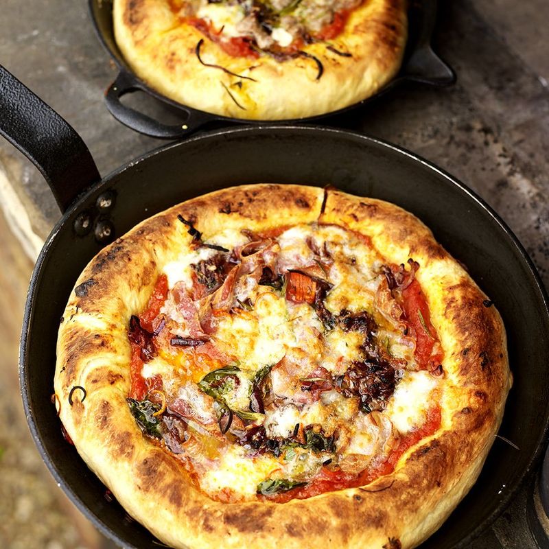 Best Cast Iron Pizza Recipe - How to Make Cast Iron Pizza