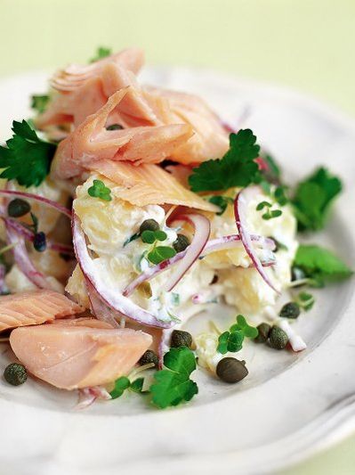 Smoked trout and Jersey Royal salad