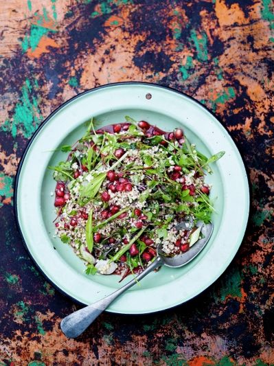 Herb tabbouleh with pomegranate & za’atar dressing