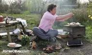 BBQ fish and salad: Jamie Oliver