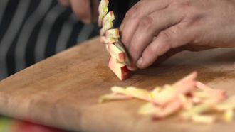 How to cut fruit and veg into matchsticks: Jamie Oliver