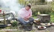 BBQ chicken, sausages and rib eye steak: Jamie Oliver