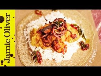 Aubergine daal & homemade chapattis: Jamie Oliver