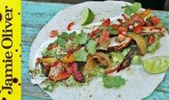 BBQ chicken fajitas with spicy guacamole: DJ BBQ