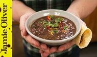 Healthy black bean soup: Jamie Oliver