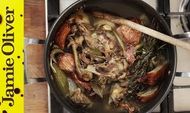 Easy chicken stock: Jamie Oliver&#8217;s Food Team