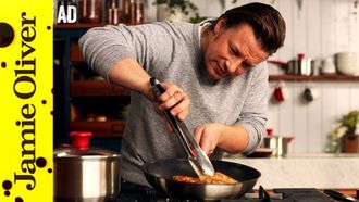 Golden chicken with minty veg: Jamie Oliver
