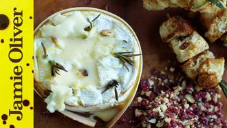 Baked camembert with garlic & rosemary: Jamie Oliver