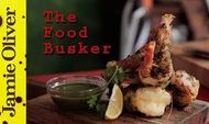 Sweet tempura shrimp: The Food Busker &#038; Newton Faulkner