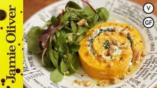 Roasted Squash & Goats Cheese Roulade