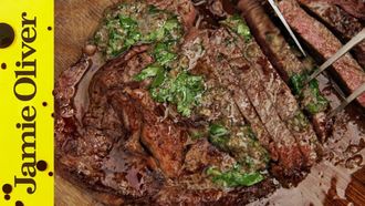 Grilled steak with chimichurri sauce: DJ BBQ &#038; Felicitas