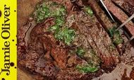 Grilled steak with chimichurri sauce: DJ BBQ &#038; Felicitas