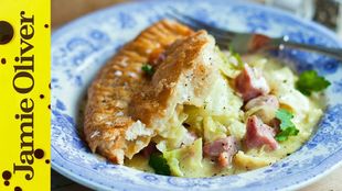 Bacon & cabbage pie