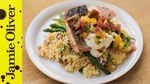 Pan-fried salmon with tomato couscous: Jamie Oliver